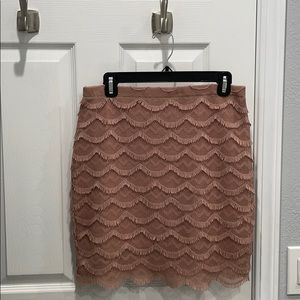 Lace mini skirt